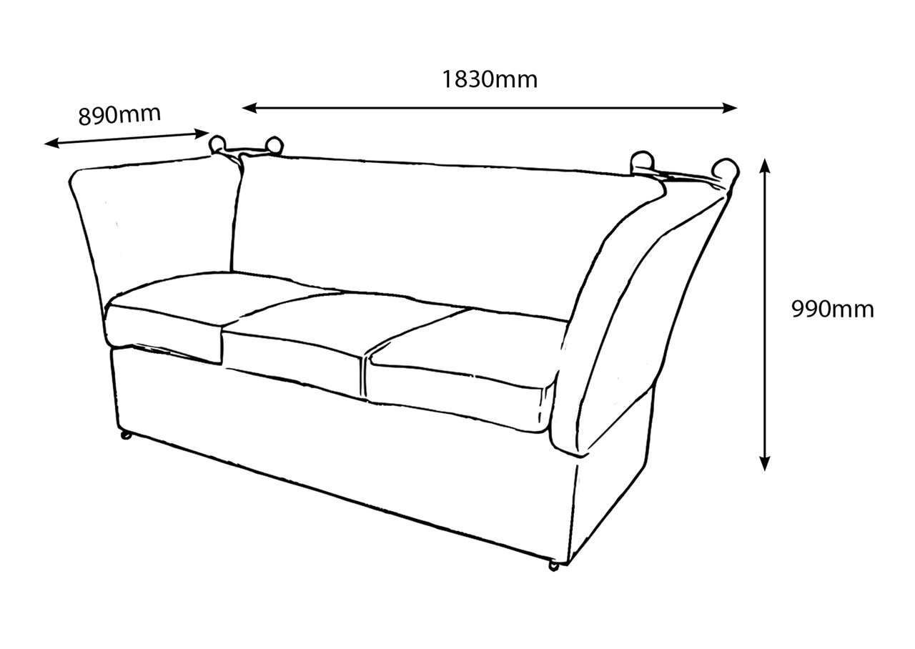 knole sofa measurements
