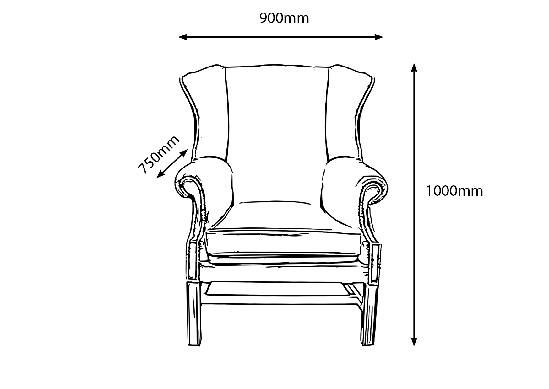 The Library Wing Chair - Image 2